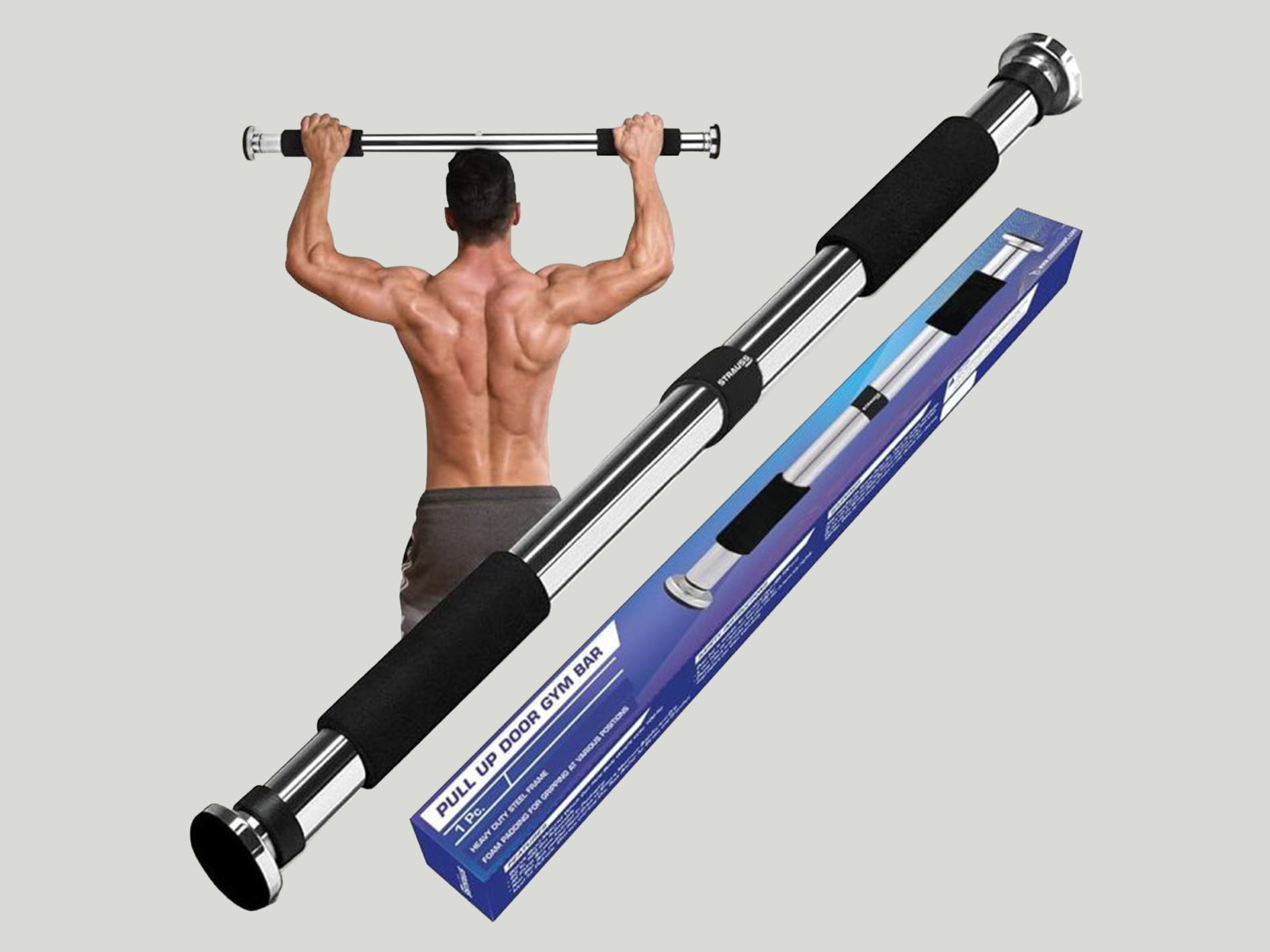 Adjustable Door Pull-Up Bar - 100–120 cm