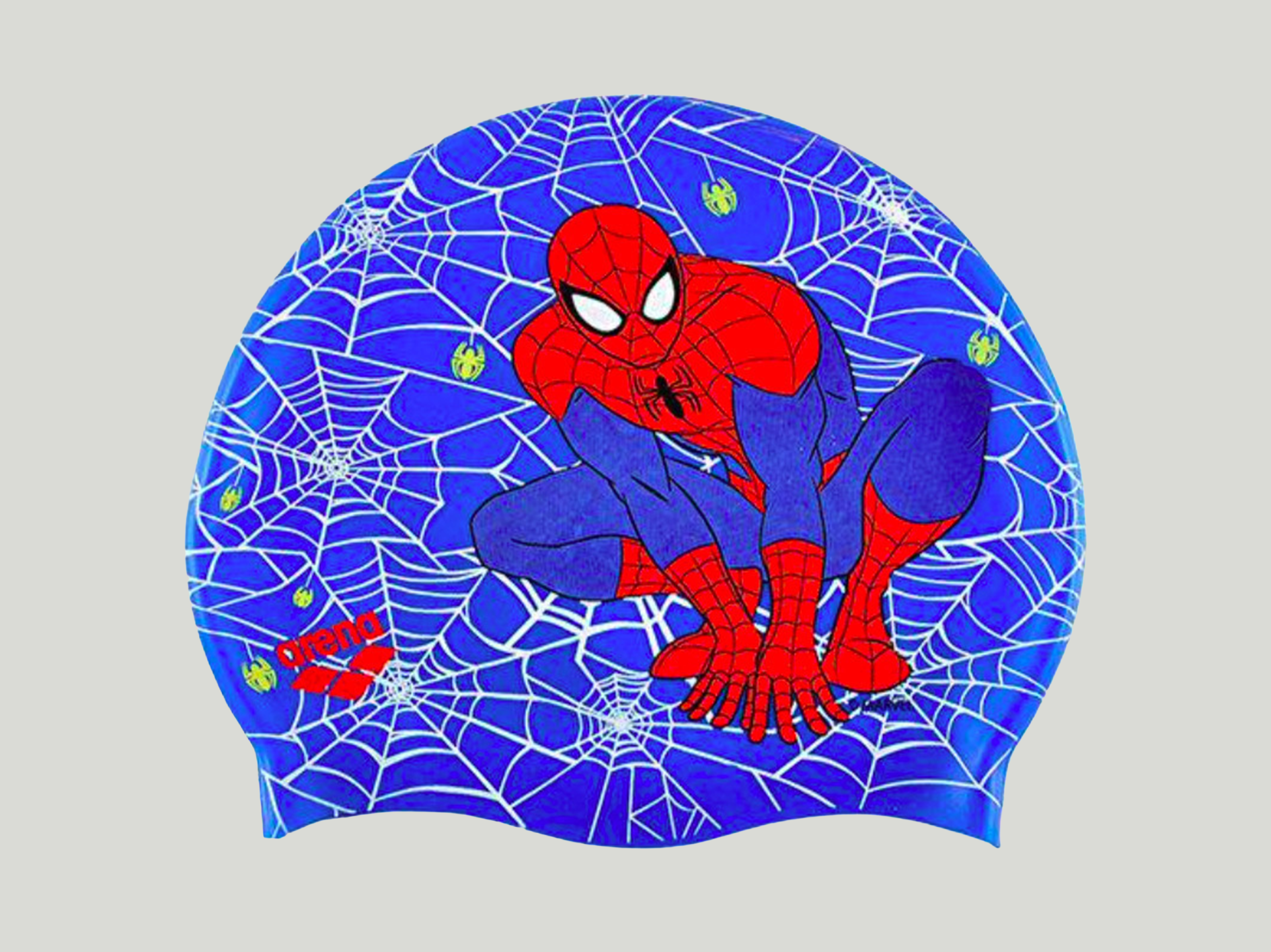 Arena Jr Silicone Swim Cap Age 6-12 (Spider Man)