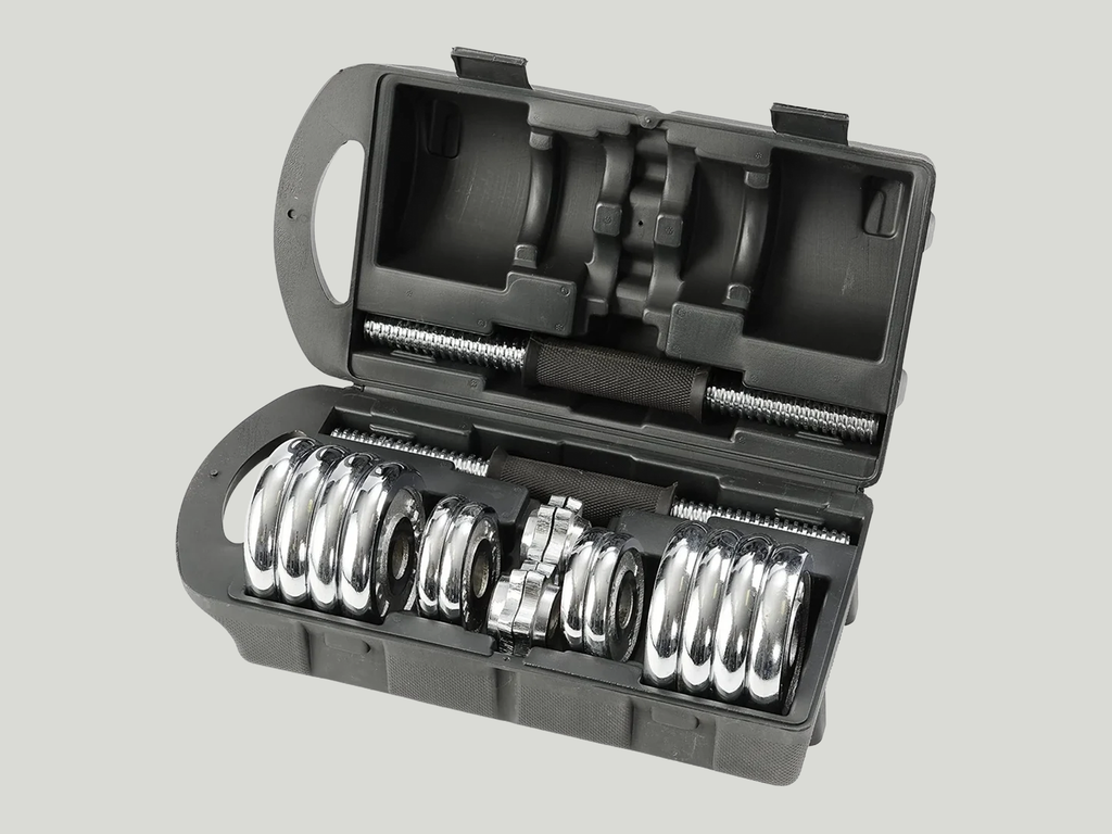 York Fitness 15KG Chrome Dumbbell Set