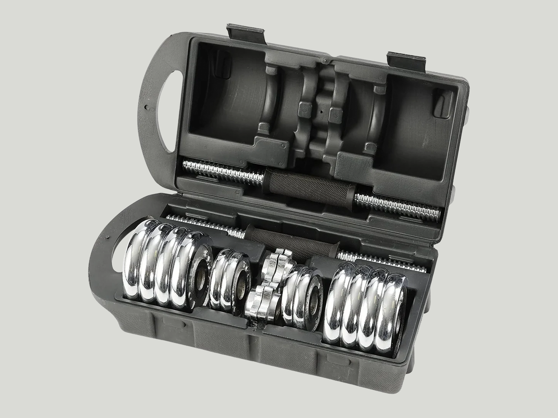 York Fitness 15KG Chrome Dumbbell Set